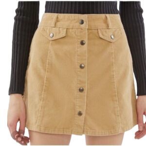 BDG Selma corduroy mini skirt camel color size 8